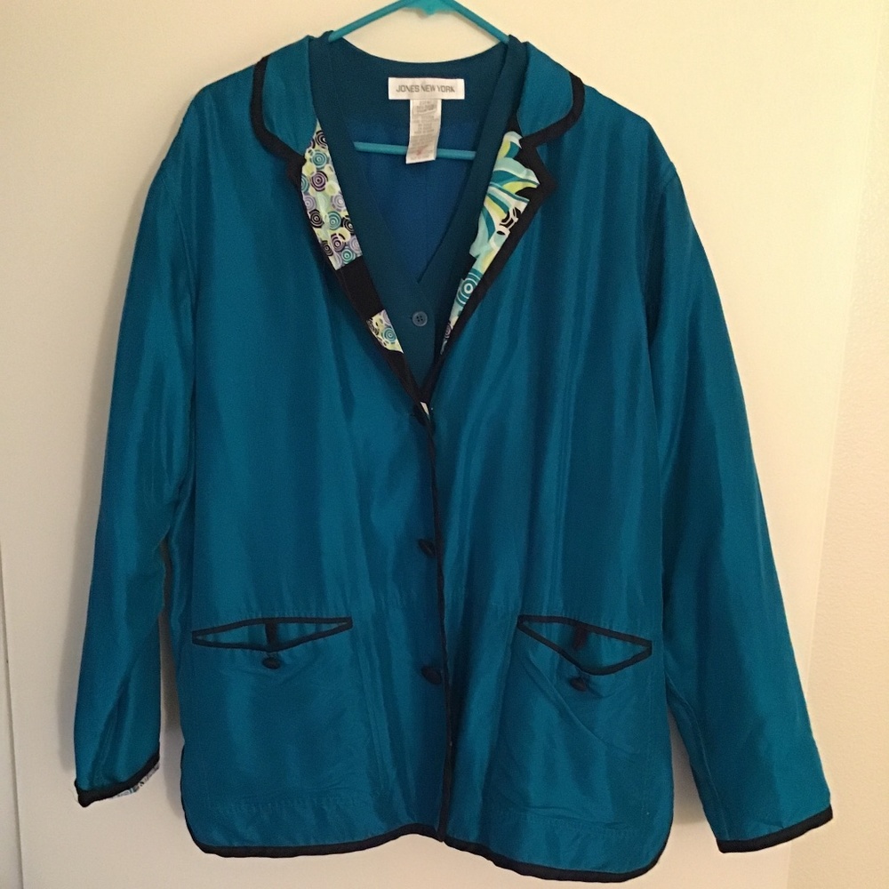 Two piece silk suit